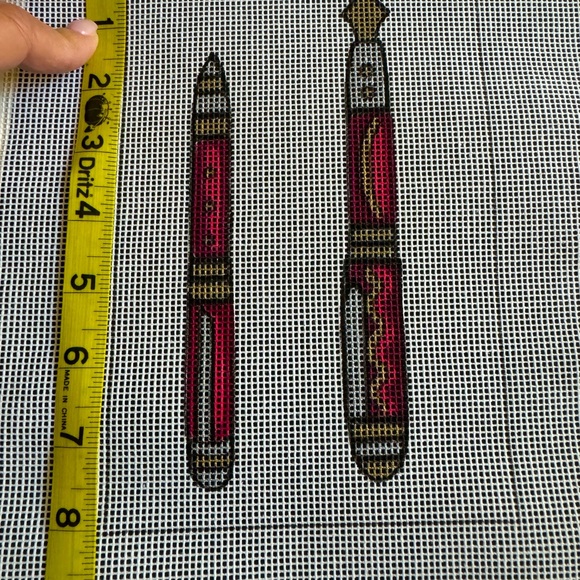 Hand-Painted “Pen Set” Needlepoint Canvas - Picture 7 of 7